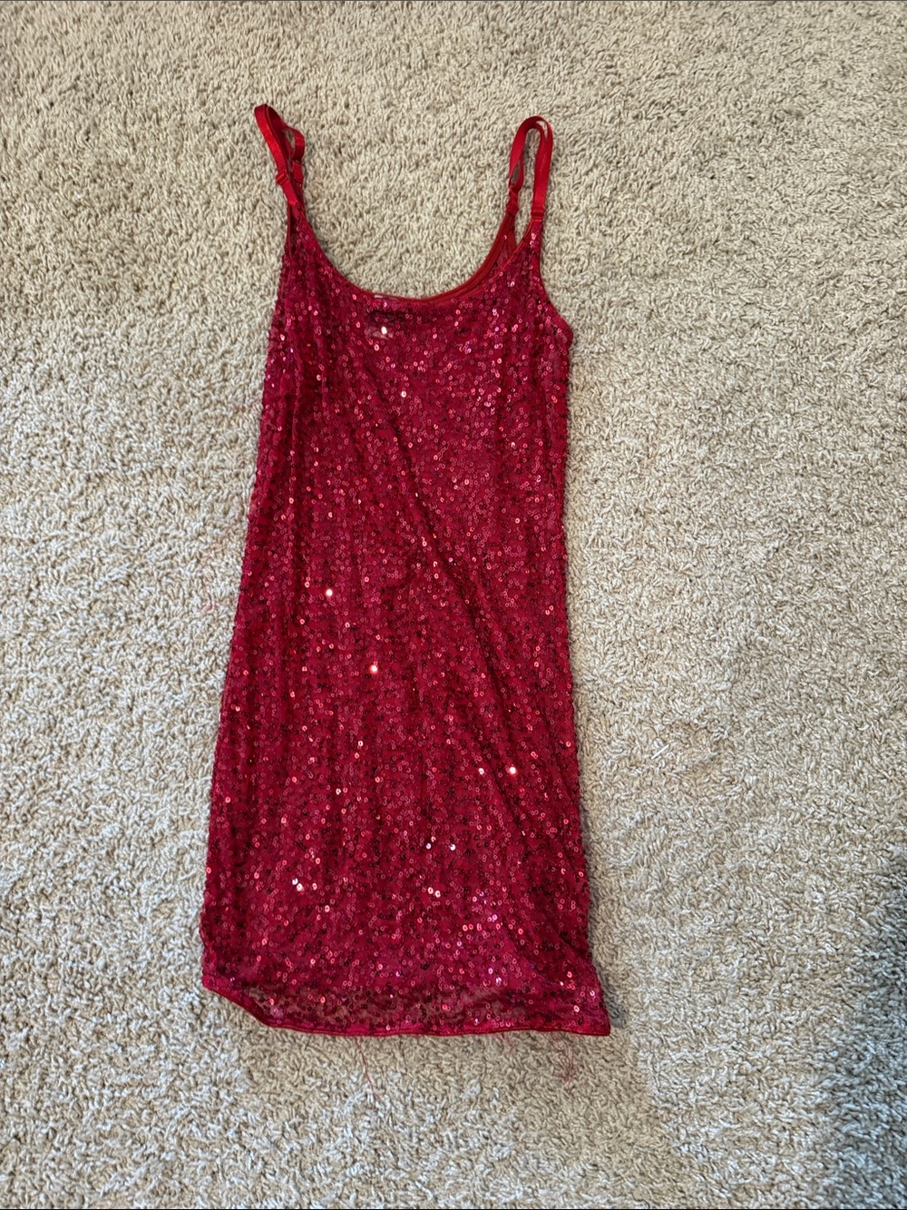 Daytrip Red Sequin Lace Tank